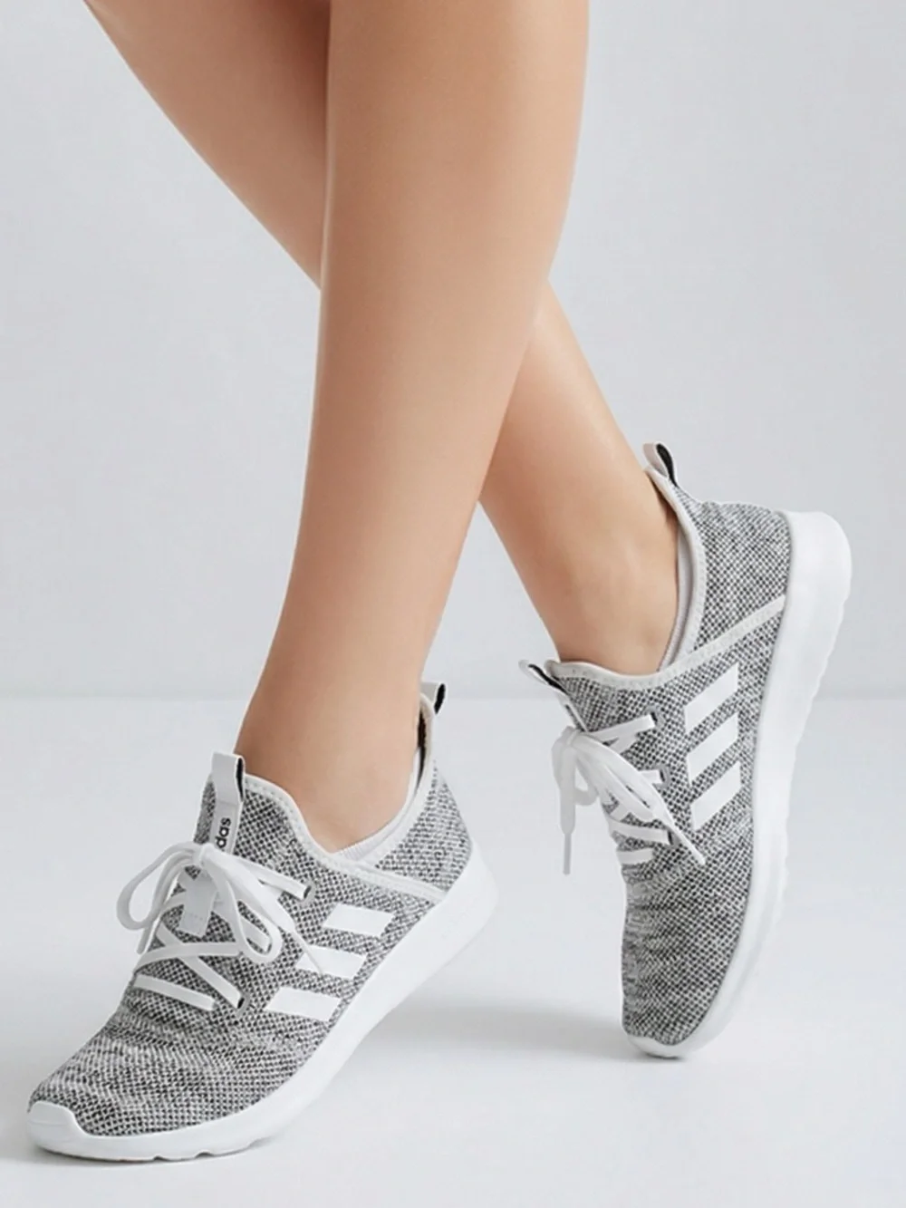 adidas Cloudfoam Pure Cloud White Grey  sneakers‎ athletic shoes size 9 DB0695
